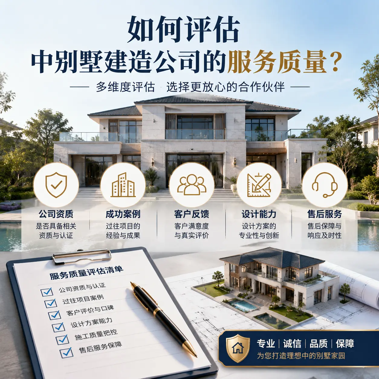 如何评估 凤冈 中别墅建造公司的服务质量?