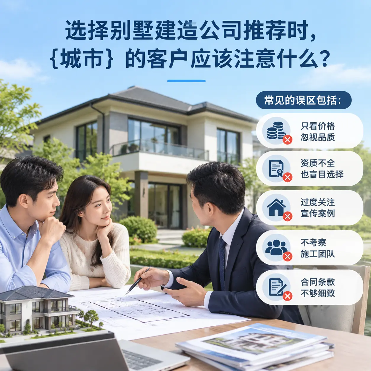 选择别墅建造公司推荐时，凤冈 的客户应该注意什么？