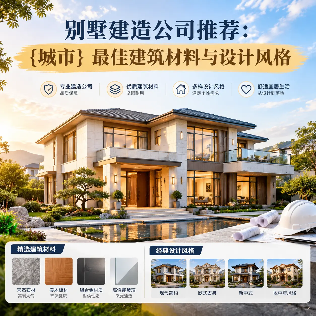 别墅建造公司推荐： 凤冈 最佳建筑材料与设计风格