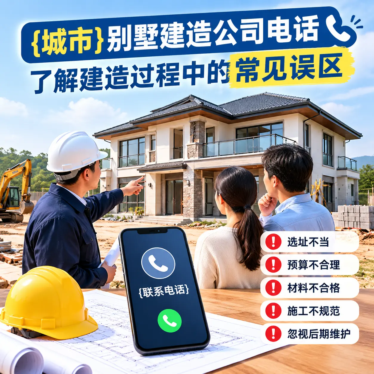 凤冈别墅建造公司电话,了解建造过程中的常见误区